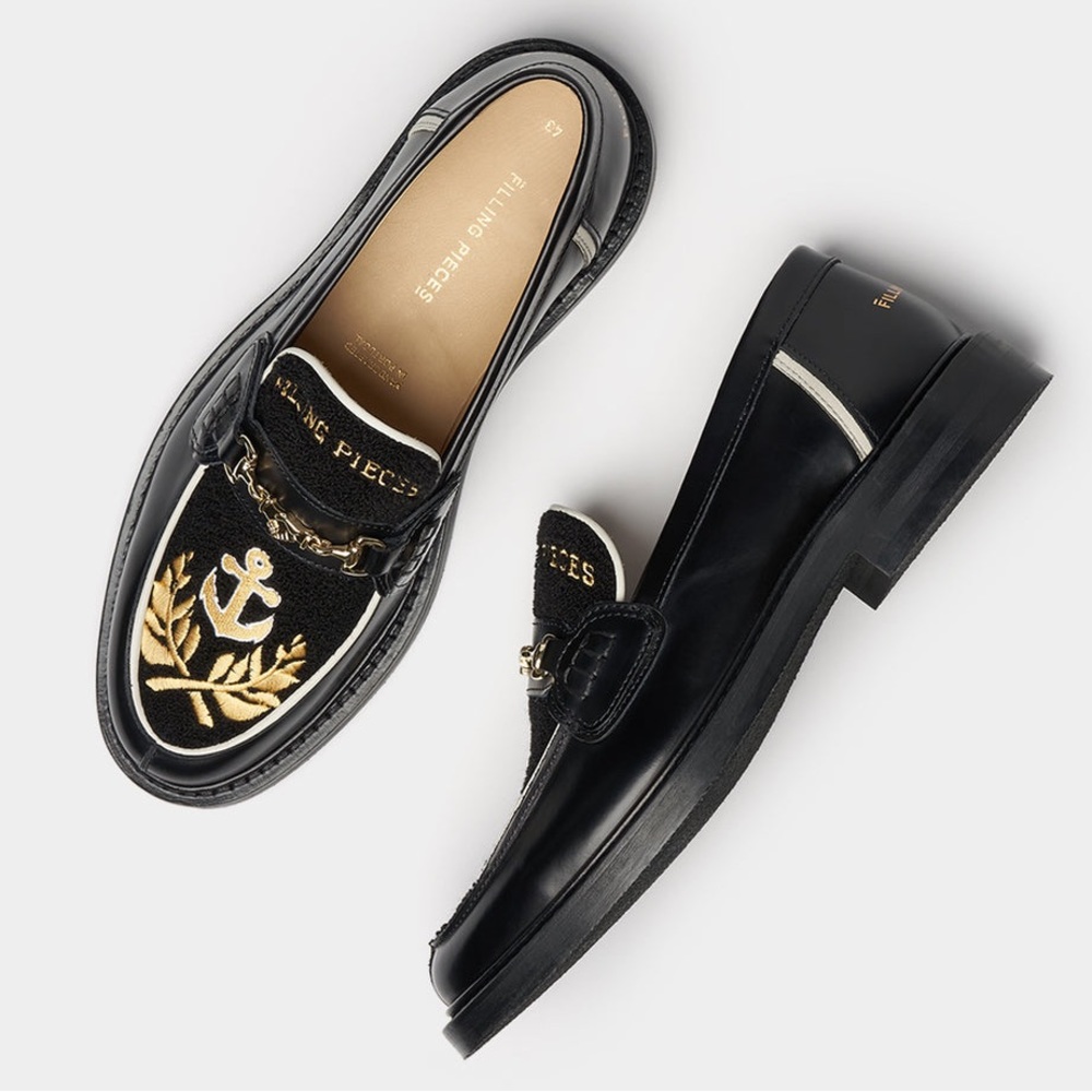 FILLING PIECES Captain Loafer black